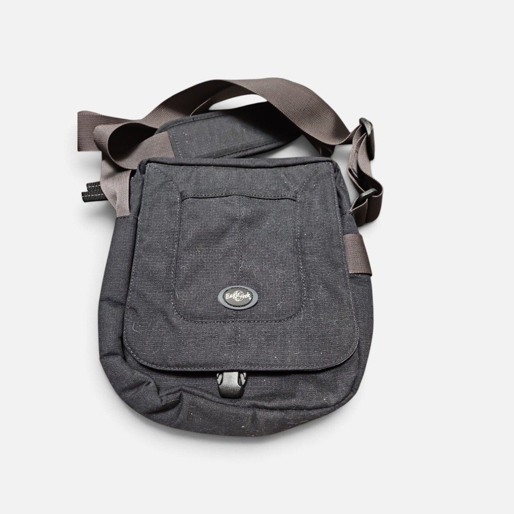 Eagle Creek Black Canvas Crossbody Travel Bag Organizer Shoulder Messenger Bag